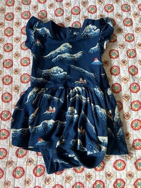 Kyte Baby Waves Japan Asian Bamboo Twirl Dress size 6-12 months